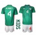 Cheap Mexico Edson Alvarez #4 Home Football Kit Children World Cup 2022 Short Sleeve (+ pants)